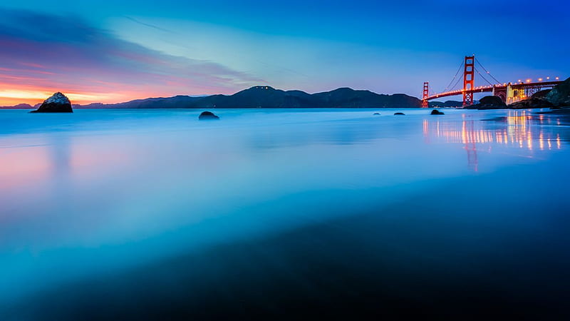 USA California San Francisco Golden Gate Bridge beaches timelapse ocean sea bay architecture bridges sunset sunrise landscapes . . 56252, HD wallpaper