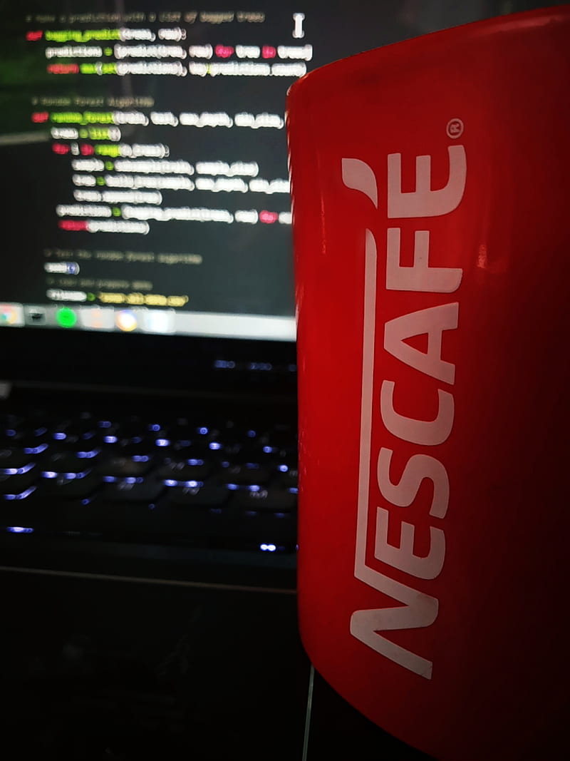 Coffee and Code, addiction, coder, coding, coffeeaddicted, developer, ml, nescafe, python, HD phone wallpaper