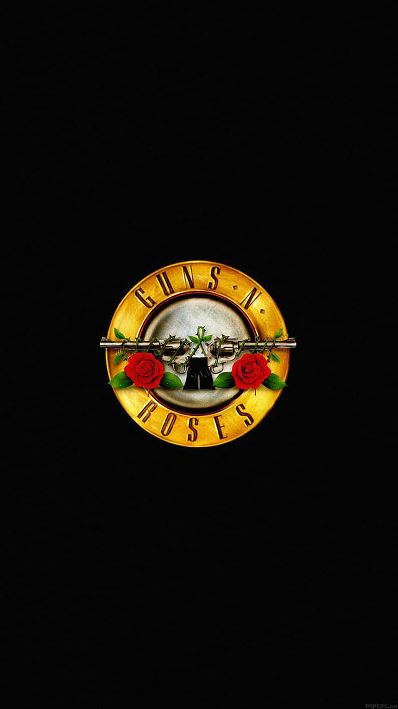 Guns n Roses, 80s, 90s, band, classic, gun, guns and roses, logo, music, rose, symbol, HD phone wallpaper