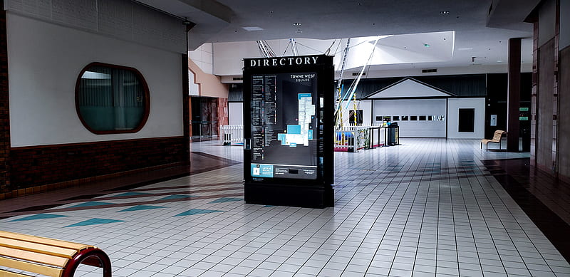 mall, abandoned, empty, liminal, HD wallpaper