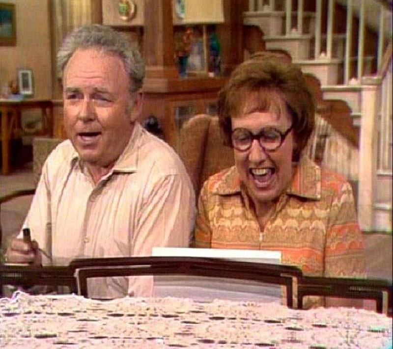 All In The Family, comedy, tv, 70s, edith and archie bunker, HD wallpaper