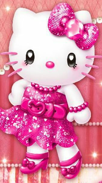 hello kitty, pink, HD phone wallpaper