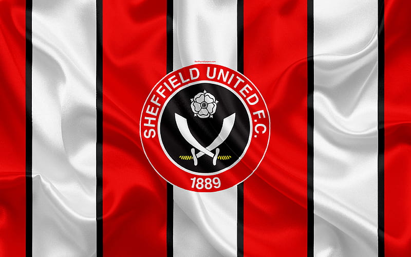 Sheffield United FC, silk flag, emblem, logo Sheffield, South Yorkshire, UK, English football club, Football League Championship, Second League, football, HD wallpaper