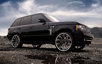 Range Rover Tuned Wheels Black, range-rover, carros, evoque, custom, modified, tuned, HD wallpaper