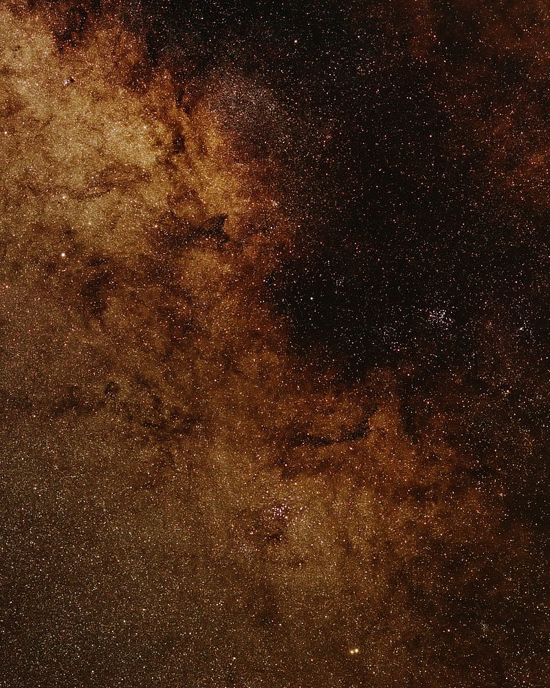 nebula, stars, galaxy, space, brown, HD phone wallpaper