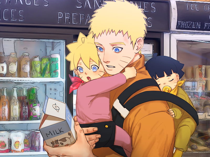 Naruto family, Himawari, Hinata, Naruto, Boruto, HD wallpaper