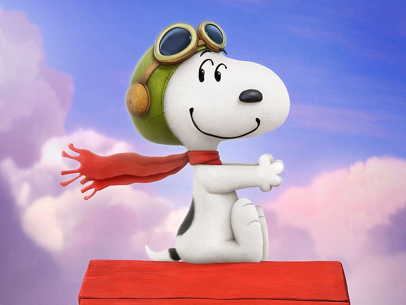 Scarf, Movie, Red Baron, Snoopy, The Peanuts Movie, HD wallpaper