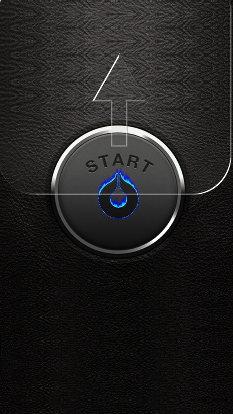 Start Button v2, black, glow, slide, xando, HD phone wallpaper