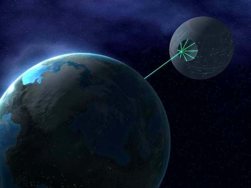 death star firing to the right