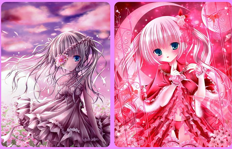 Day and night collage, cloud, rose, manga, by cehenot, collage, alice mubi,  cute, HD wallpaper | Peakpx