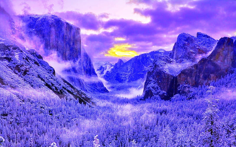 Yosemite National Park, yosemite, mountains, national park, colors, sky, HD wallpaper