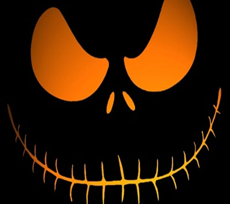 Jack Skeleton, pretty, orange, halloween, black, fun, abstract, dark, season, funny, HD wallpaper