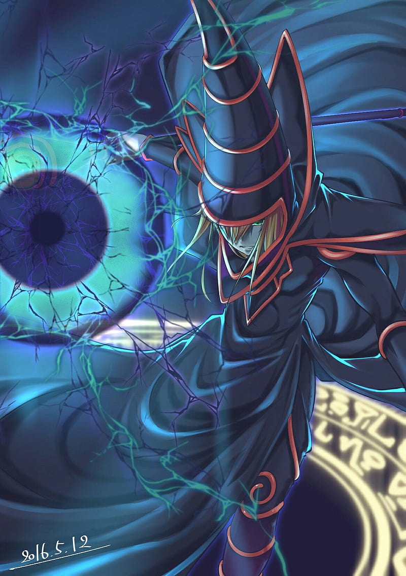 Yugioh Dark Magician, anime, card, HD phone wallpaper