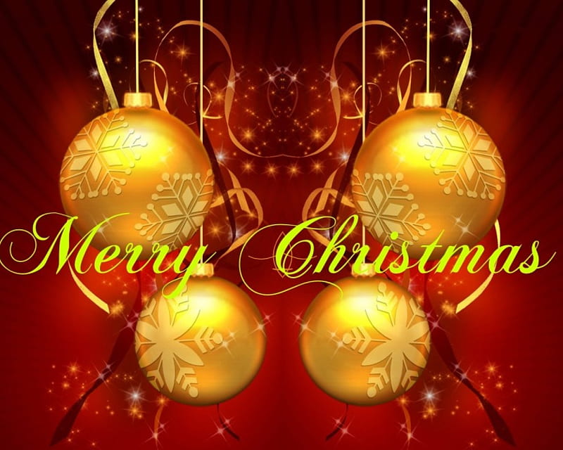 Merry Christmas, golden, shiny, HD wallpaper | Peakpx