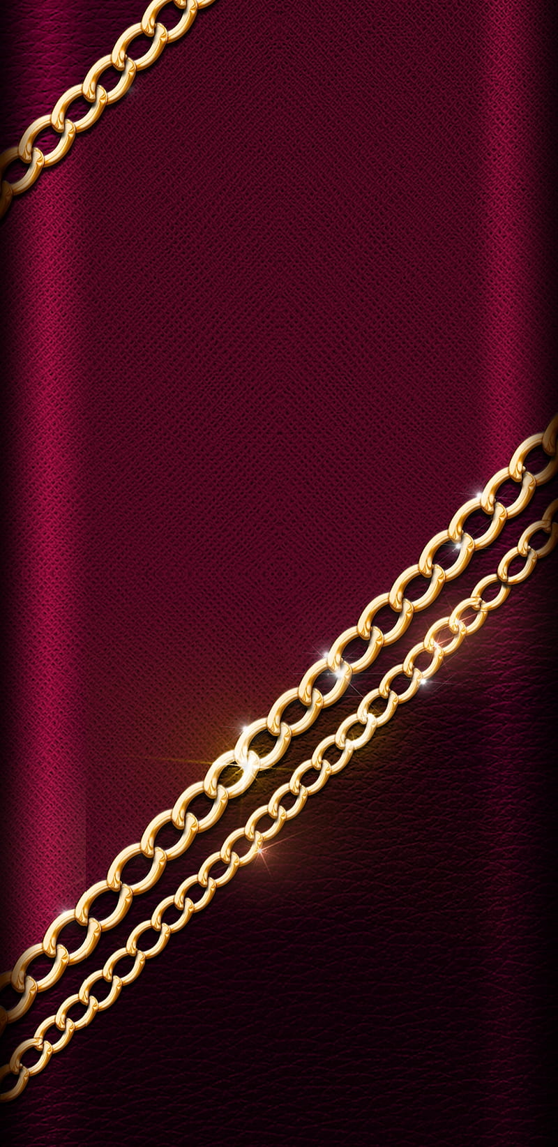 Golden Chain, bonito, gold, red, sparkle, HD phone wallpaper | Peakpx