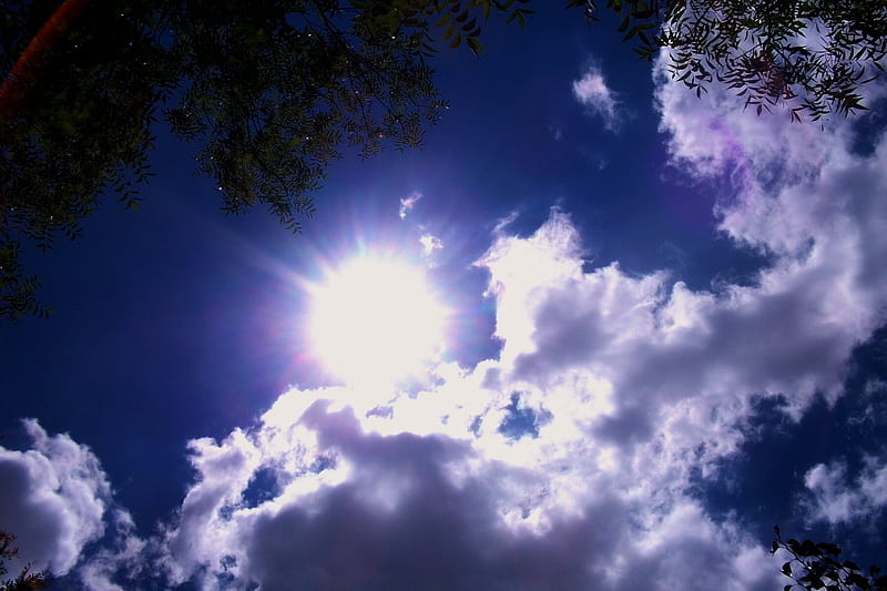 Brillante, cloudes, soleado, sol, sol, Fondo de pantalla HD | Peakpx