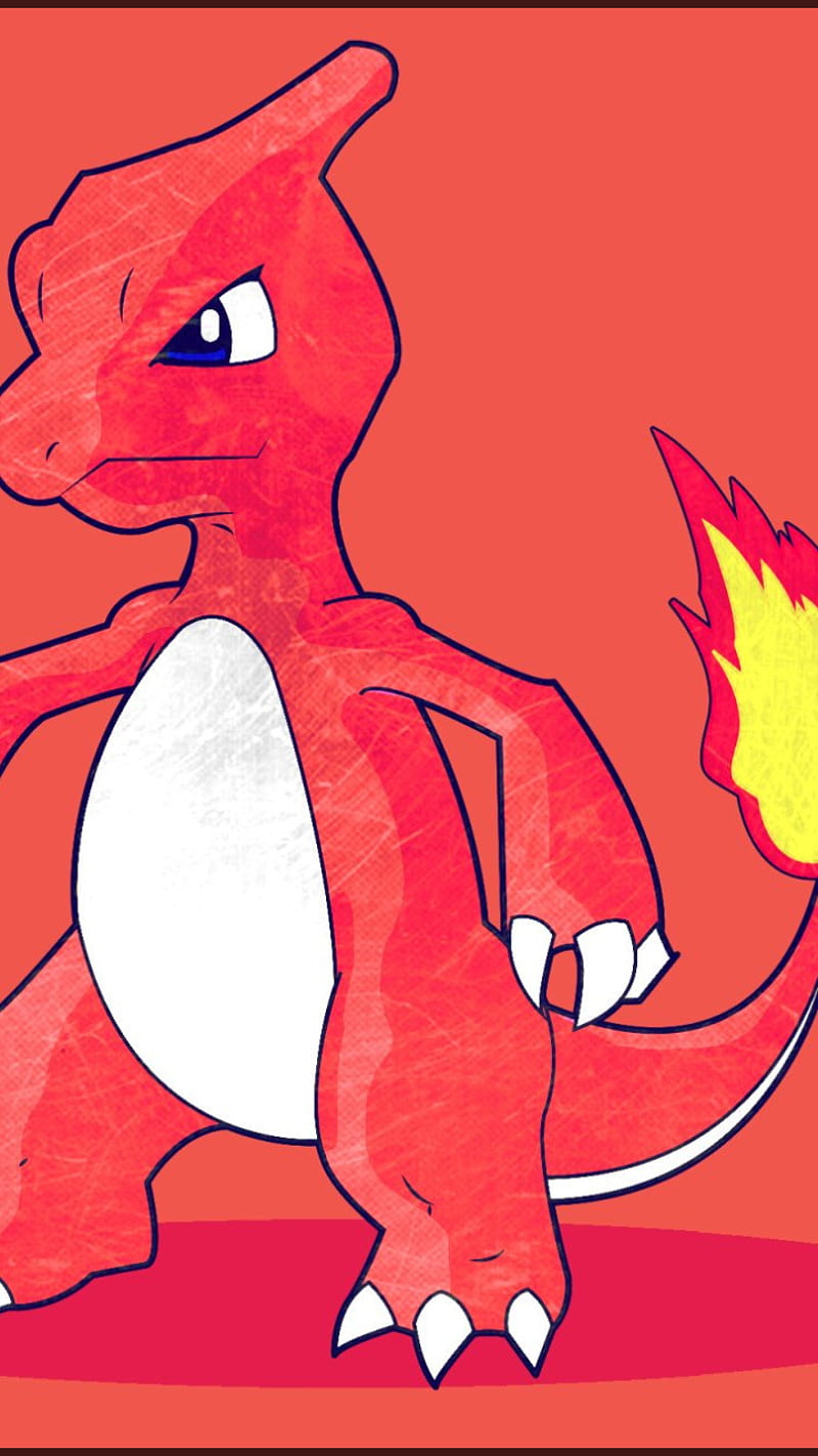 Pokemon chermeleon, fire, anime, red dragon, red, evulation, HD phone  wallpaper