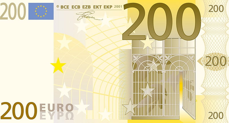 Two Hundred Euro, Europe, Note, Currency, Euro, Money, HD wallpaper