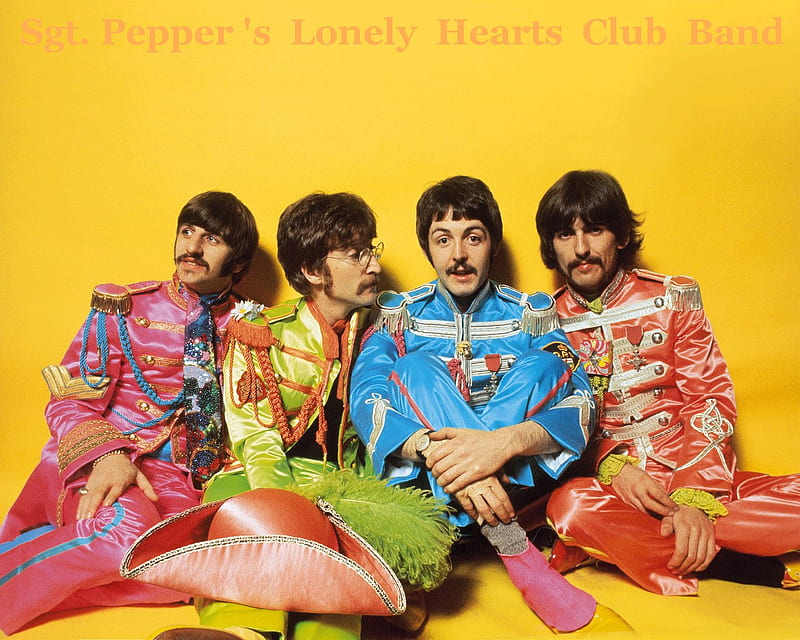 The Beatles, john lennon, music, sgt peppers lonely hearts club band, ringo starr, george harrison, paul mccartney, HD wallpaper