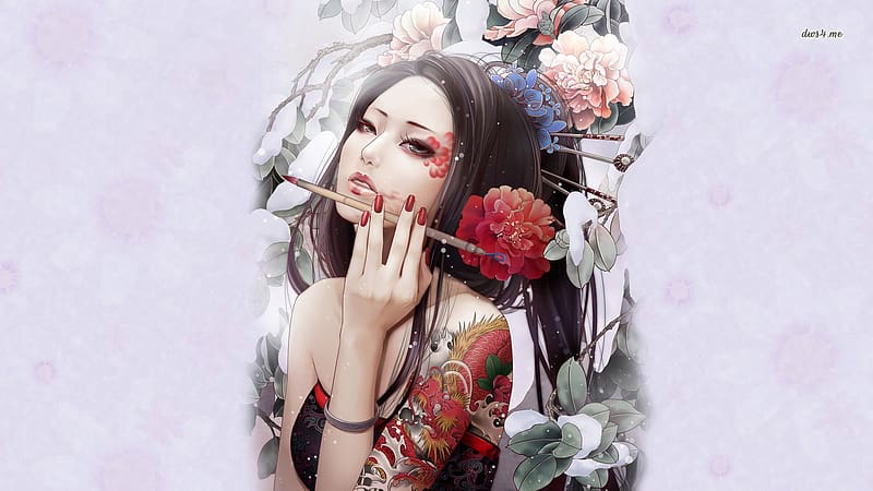 Pic. #Wallpaper #Wide #Geisha #Anime, 363280B – Unique HD Wallpapers