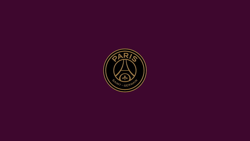 Crest Emblem Logo Soccer Symbol Dark Purple Background Paris Saint-Germain F.C, HD wallpaper