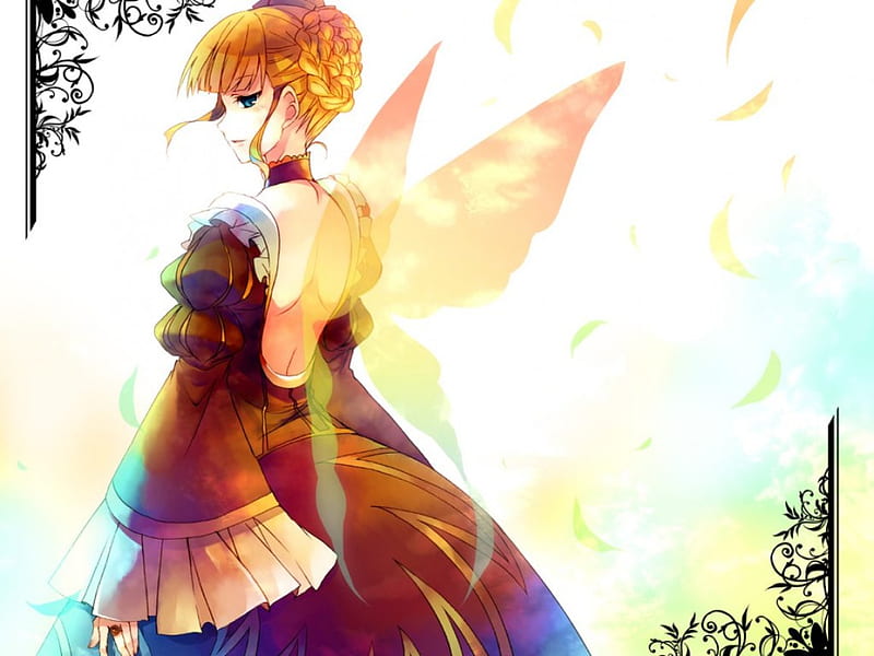 Beatrice the Golden Witch butterfly wings anime video game