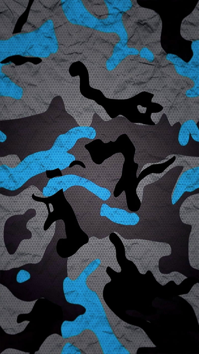 Blue, abstract, black, desenho, grey shapes, texture, HD phone wallpaper
