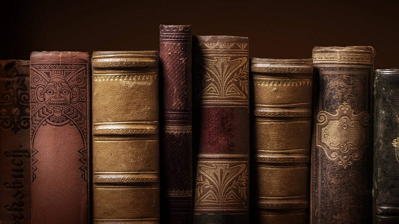 Old Book Spines Bookish Theme, HD wallpaper