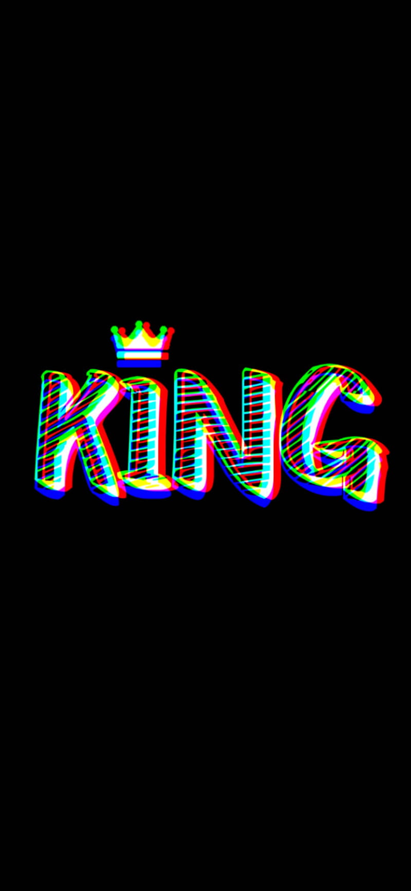 King, 3d, blue, cool, love, neon, new, popular, vintage, HD phone wallpaper  | Peakpx