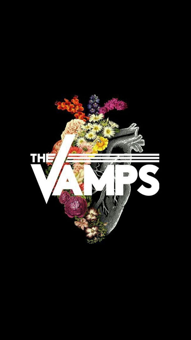 The Vamps, band, brad, conner, flower, heart, james, music, tristan, HD phone wallpaper