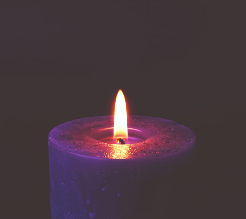 Candle, flame, purple, HD wallpaper | Peakpx