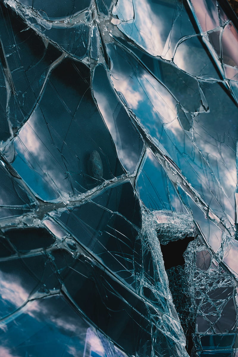 glass, broken, cranny, shards, texture, HD phone wallpaper