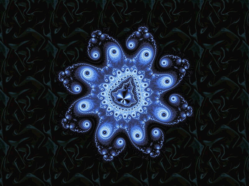 Snowflake Fractal 1, mandala snowflake, fractal, ad infinitum, abstract, HD wallpaper