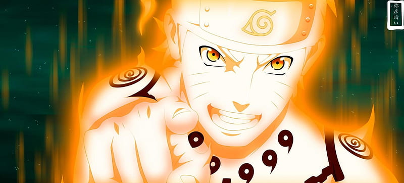 Naruto Uzumaki, shinobi, gold eyes, naruto, uzumaki naruto, naruto shippuuden, yellow, yellow eyes, green background, whiskers, anime, headband, HD wallpaper