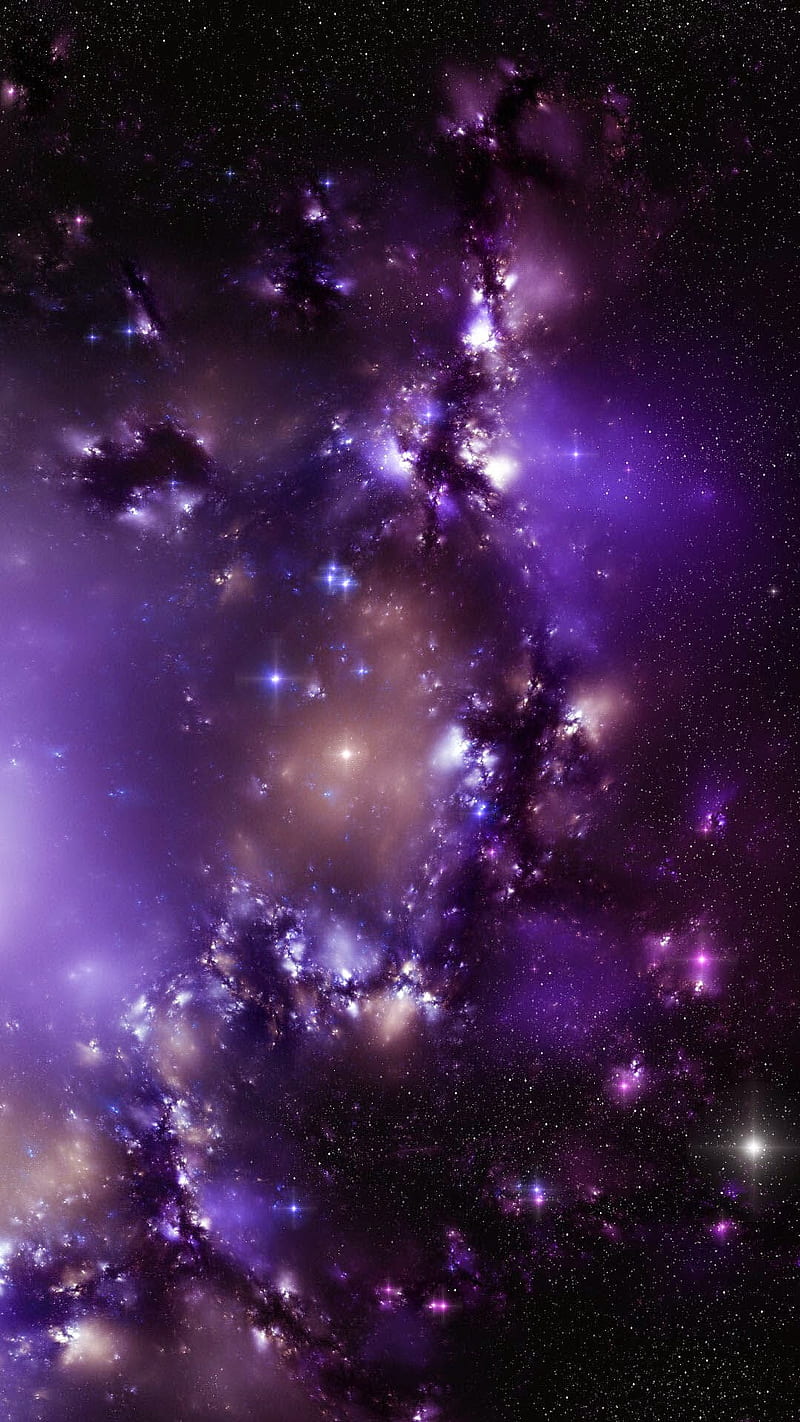 Galaxy, purple, HD phone wallpaper