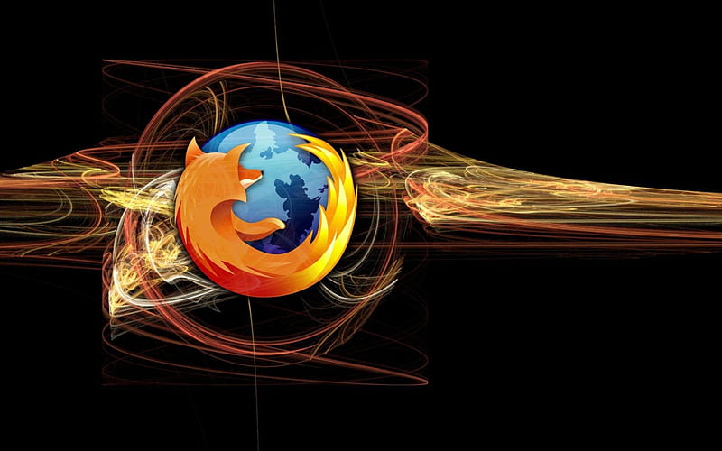 Firefox Web Browser, browser, orange, web, black, firefox, HD wallpaper