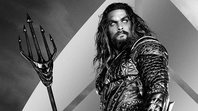 Aquaman Zack Synder Cut , justice-league, 2021-movies, aquaman, monochrome, black-and-white, HD wallpaper