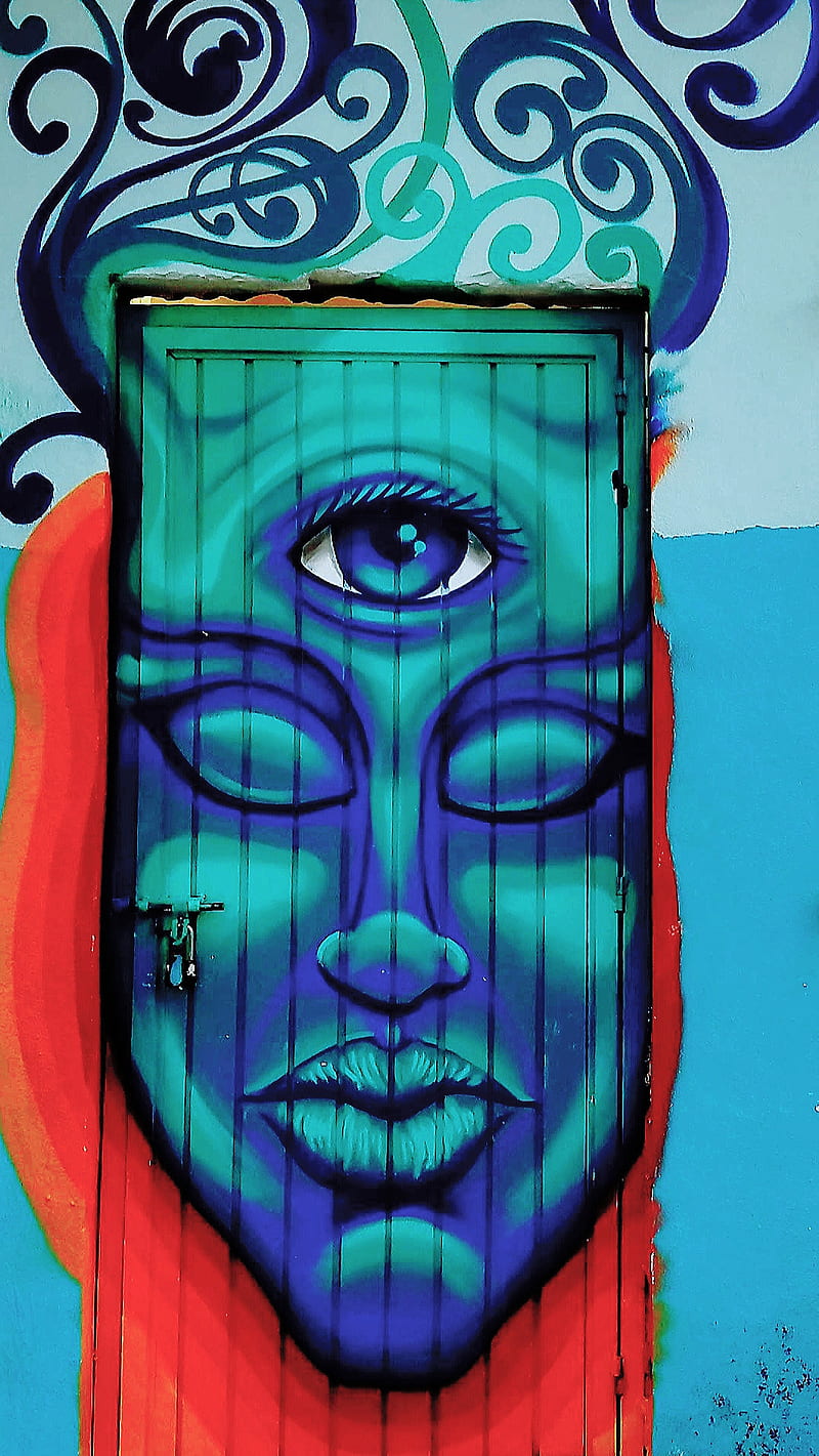 Innersence, meditation, mural, peace, surreal, third eye, HD phone wallpaper