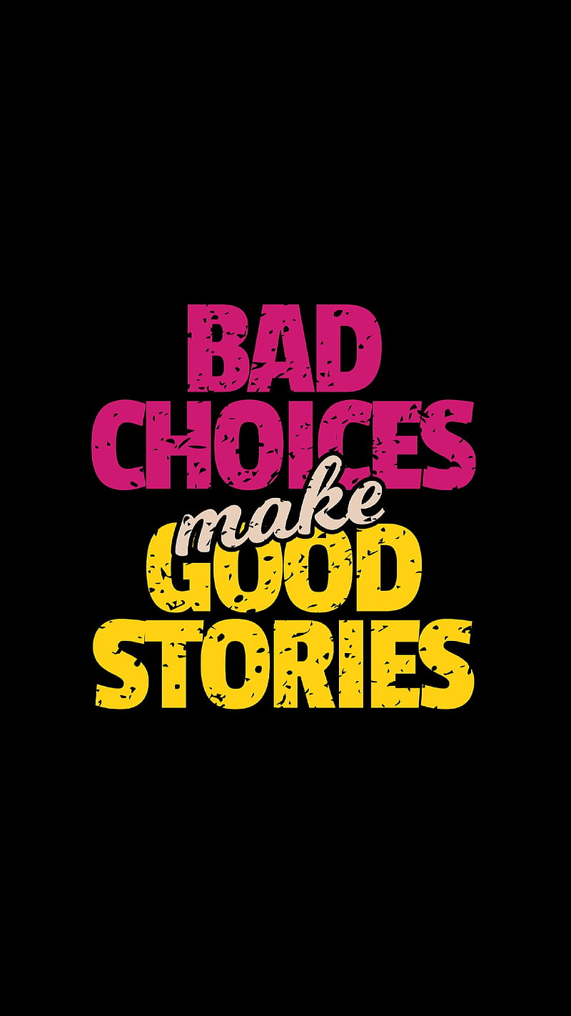 Bad choice black pink quotes sayings words yellow HD phone wallpaper   Peakpx