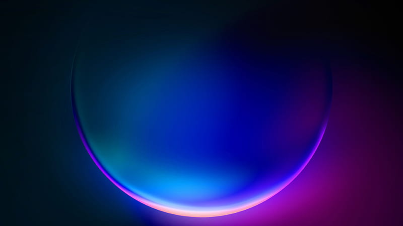 Blue Purple Bubble Glow Windows 11 Abstract, HD wallpaper