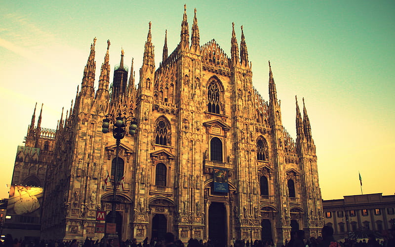 Duomo, cathedral church Duomo di Milano, Milan, Italy, HD wallpaper