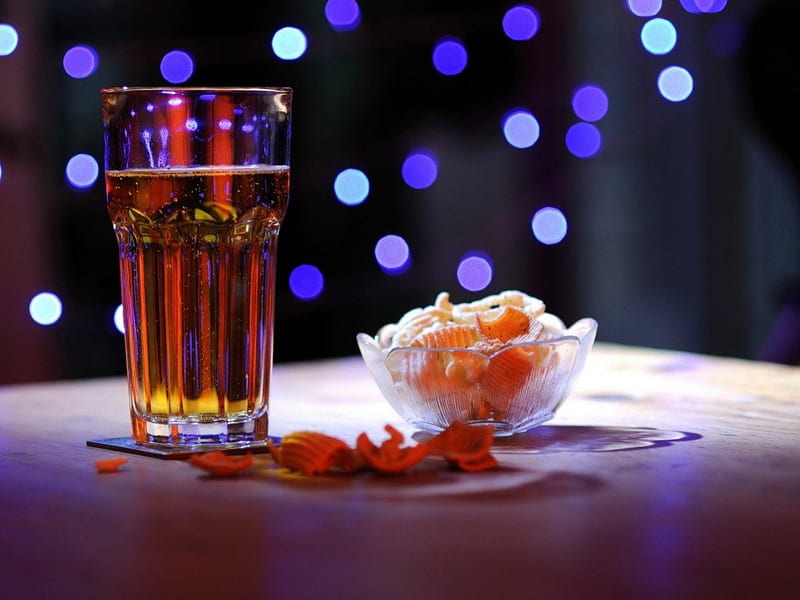 Food and drinks, table, glass, food, drinks, bowl, HD wallpaper
