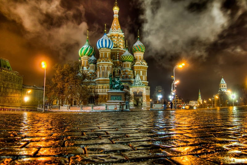 Wallpaper Moscow, St. Basil's Cathedral, Russia, Red square, Spasskaya  tower for mobile and desktop, section город, resolution 1920x1200 - download