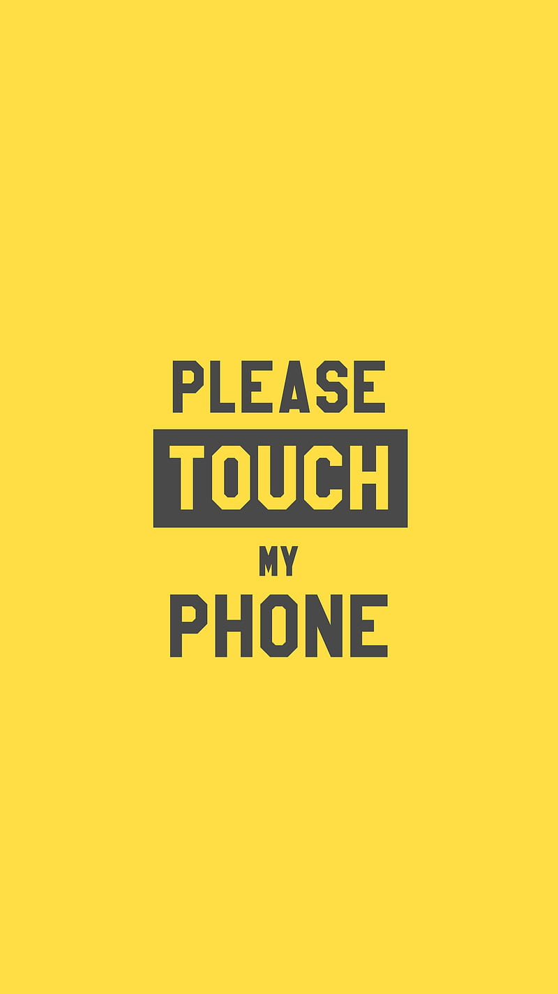 Touch my Phone, friday, sayings, happy, yellow, sharing, is, caring, minimal, HD phone wallpaper