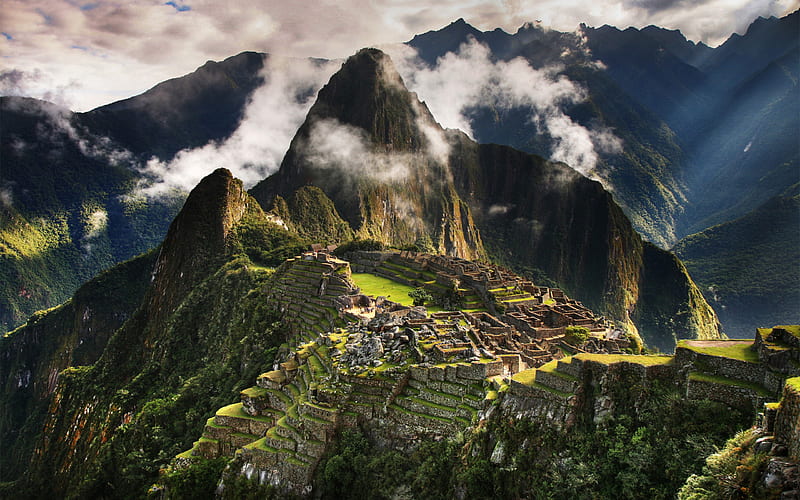 Beautiful Machu Picchu, nice, picchu, mountains, beauty, bonito, sky, machu, HD wallpaper