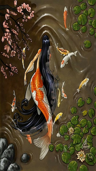 Koi fish Aesthetic wallpaper  Fish wallpaper Wallpaper Koi fish