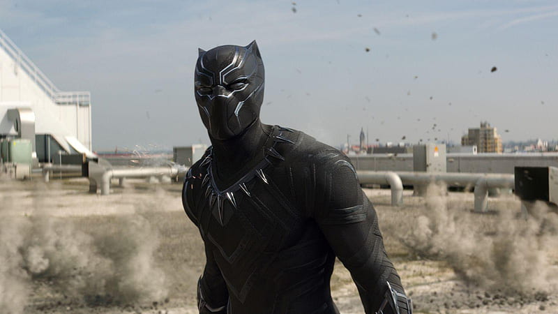 Black Panther Marvel In Factory Background Black Panther, HD wallpaper