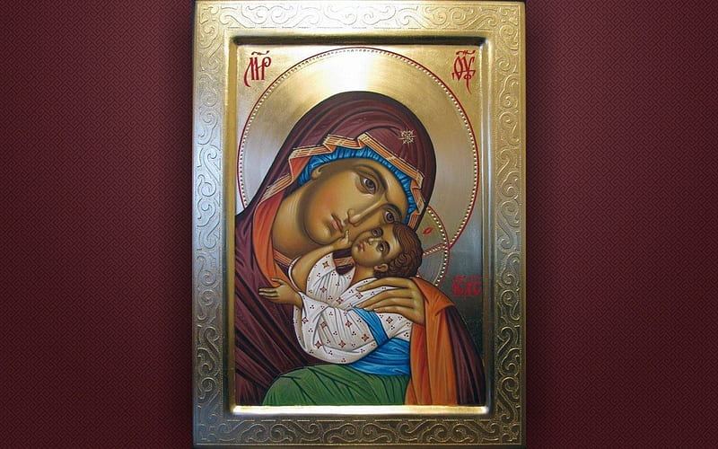 Mother of God, Virgin, Child, Jesus, icon, Mary, HD wallpaper
