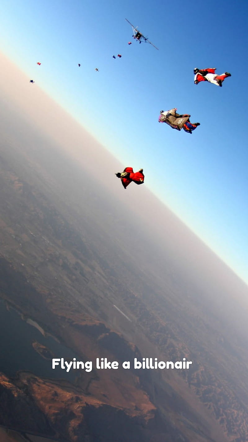 Skydiving , billionaire, flying, recent, sky, HD phone wallpaper