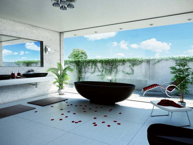Luxury Bathroom, desenho, bathroom, luxury, HD wallpaper | Peakpx
